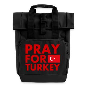 Pray for turkey - Sac à dos Roll Top à deux anses - noir - Devant