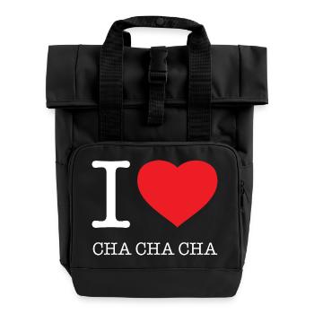 J’AIME CHA CHA CHA - Sac à dos Roll Top à deux anses - noir - Devant