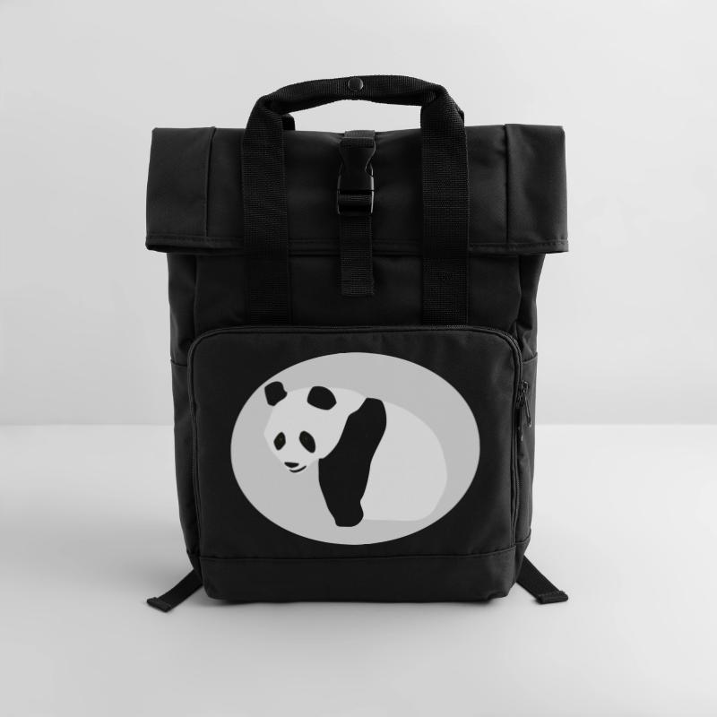 panda géant Sac à dos Roll Top à deux anses