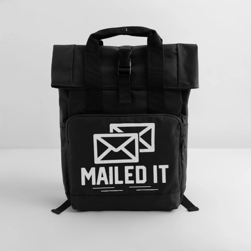 Mailed It Mailman Postal Worker Rolltop Rucksack mit zwei Griffen