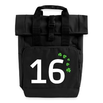 16 - Rolltop Rucksack mit zwei Griffen - Schwarz - Vorne