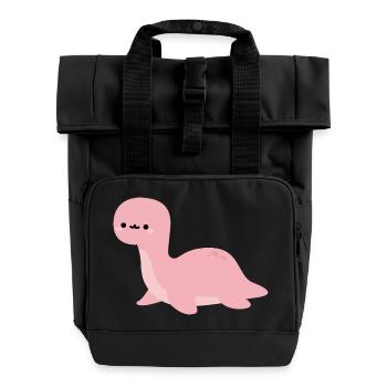 Brontosaurus-Mundharmonika - Rolltop Rucksack mit zwei Griffen - Schwarz - Vorne
