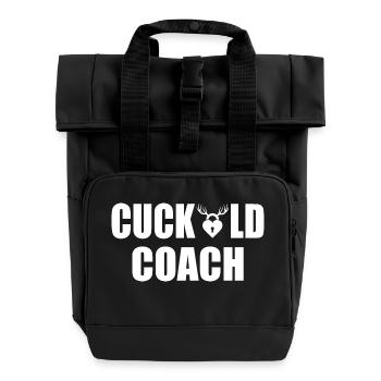 Cuckold coach - Roll Top Backpack with Two Handles - black - Front