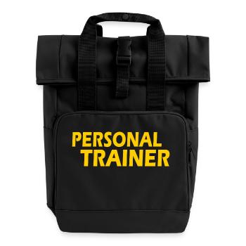 Personal trainer - Roll Top Backpack with Two Handles - black - Front