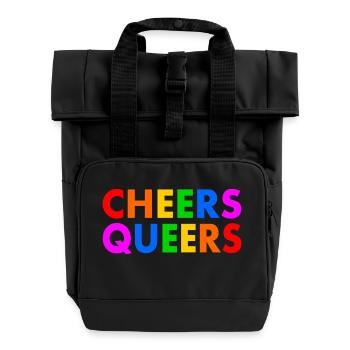 Cheers queers - Roll Top Backpack with Two Handles - black - Front