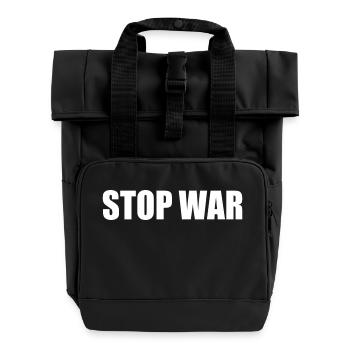 Stop war - Sac à dos Roll Top à deux anses - noir - Devant
