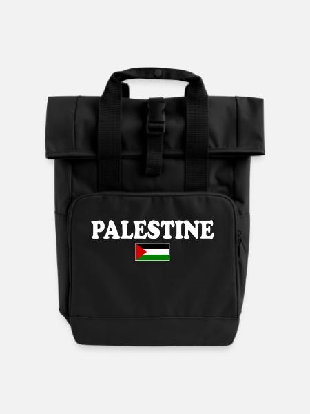 Palestina - Rolltop Rucksack mit zwei Griffen - Schwarz