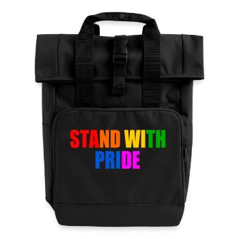 Stand with pride - Sac à dos Roll Top à deux anses - noir - Devant
