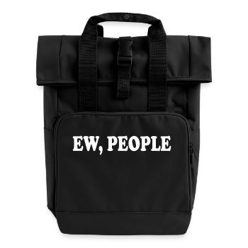 ew people - Rolltop Rucksack mit zwei Griffen - Schwarz - Vorne