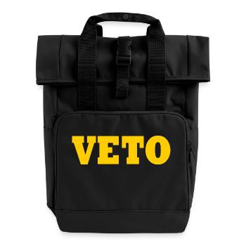 Veto - Rolltop Rucksack mit zwei Griffen - Schwarz - Vorne