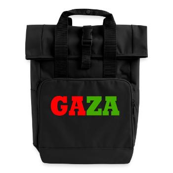 Gaza - Roll Top Backpack with Two Handles - black - Front