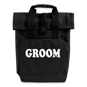 Groom - Rolltop Rucksack mit zwei Griffen - Schwarz - Vorne