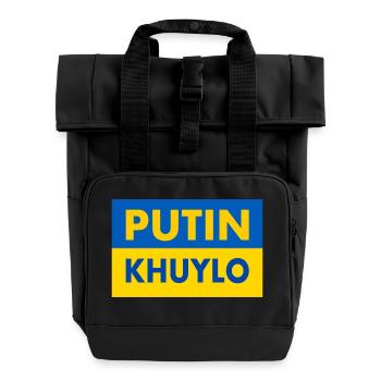 putin khuylo - Rolltop Rucksack mit zwei Griffen - Schwarz - Vorne