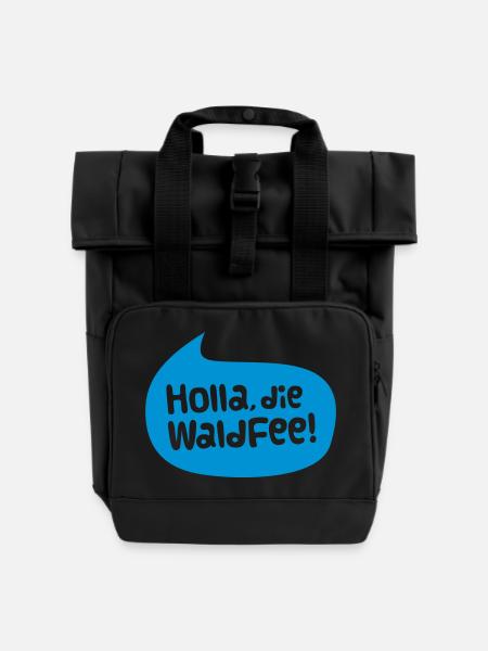 holla die waldfee - Rolltop Rucksack mit zwei Griffen - Schwarz