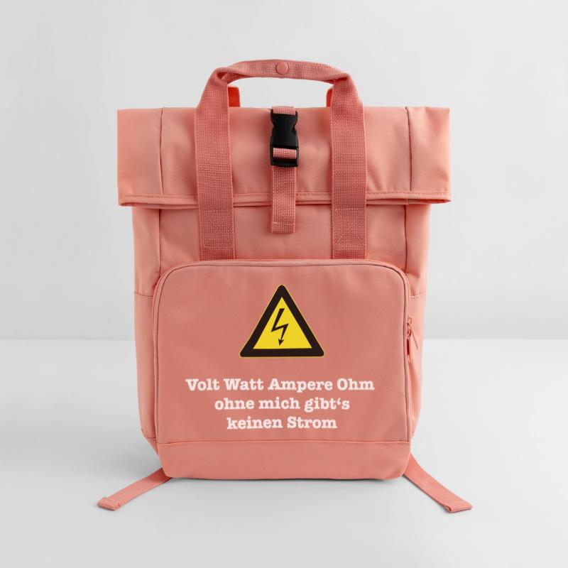 volt_watt Roll Top Backpack with Two Handles
