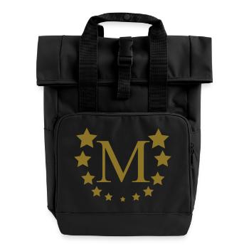 M - Sac à dos Roll Top à deux anses - noir - Devant