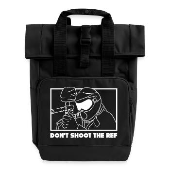 Don't Shoot the Ref – Funny Paintball Design - Roll Top Backpack with Two Handles - black - Front