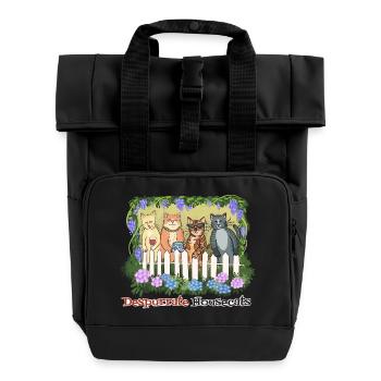Despurrate Hauskatzen - Rolltop Rucksack mit zwei Griffen - Schwarz - Vorne
