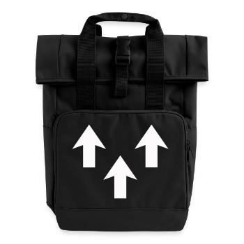Arrows - Roll Top Backpack with Two Handles - black - Front