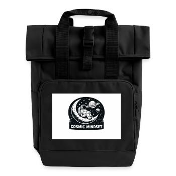 Kosmischer Mindset - Rolltop Rucksack mit zwei Griffen - Schwarz - Vorne