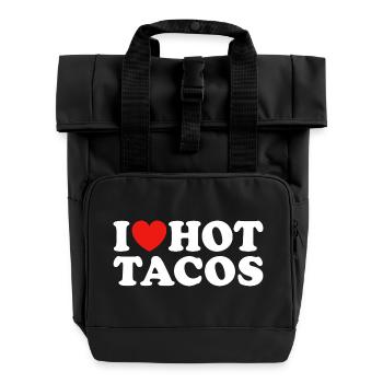 J’adore les tacos chauds - Sac à dos Roll Top à deux anses - noir - Devant