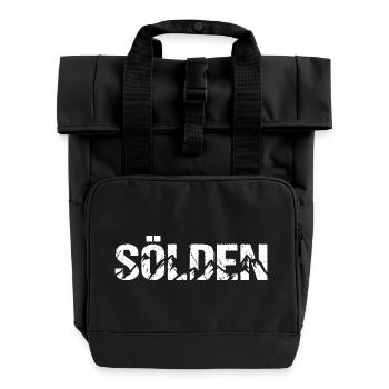 Sölden Berge Ötztal Österreich Alpen - Rolltop Rucksack mit zwei Griffen - Schwarz - Vorne