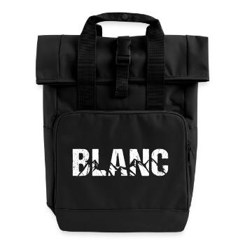 Blanc Vintage Alpen Berg - Rolltop Rucksack mit zwei Griffen - Schwarz - Vorne