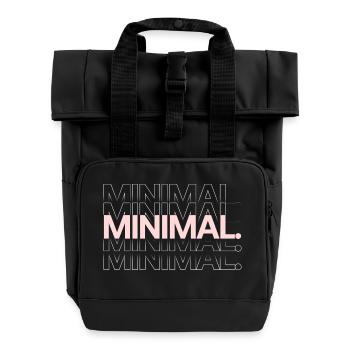 MINIMAL. CLEAR - Roll Top Backpack with Two Handles - black - Front