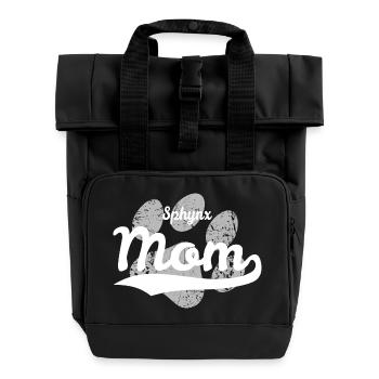 Sphynx Mom - Rolltop Rucksack mit zwei Griffen - Schwarz - Vorne