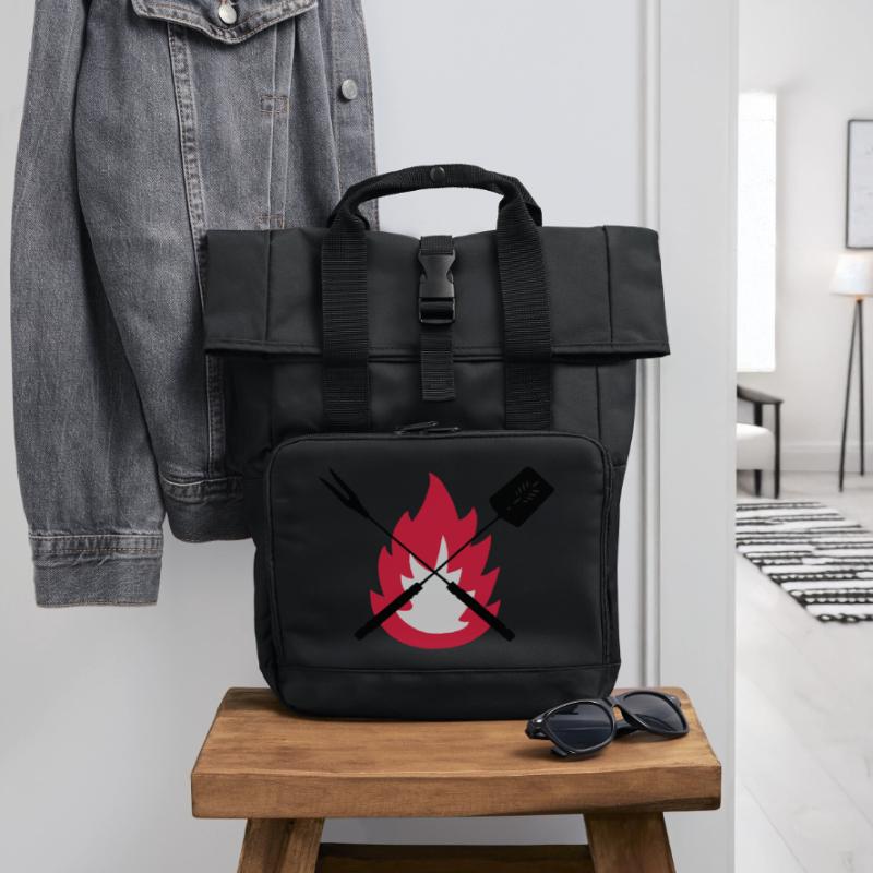 bbq cook tools fire on BBQ best gift idea Rolltop Rucksack mit zwei Griffen