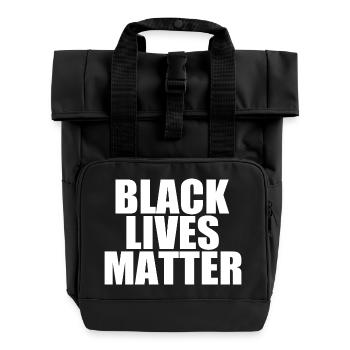 Black lives matter - Rolltop Rucksack mit zwei Griffen - Schwarz - Vorne