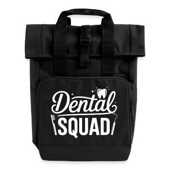 Chemise à logo Dental Squad – Zahnhelden - Sac à dos Roll Top à deux anses - noir - Devant