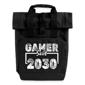 Zocken 2030 - Rolltop Rucksack mit zwei Griffen - Schwarz - Vorne