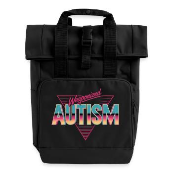 Autisme instrumentalisé - Funny Gen Alpha Memes - Sac à dos Roll Top à deux anses - noir - Devant