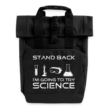 PRENDRE DU RECUL - SCIENCE À L'OEUVRE ! - Sac à dos Roll Top à deux anses - noir - Devant