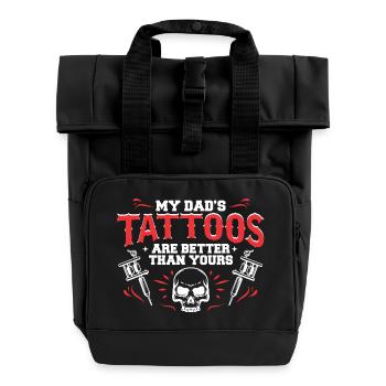 Mes papas tatouages sont mieux que le vôtre - Sac à dos Roll Top à deux anses - noir - Devant