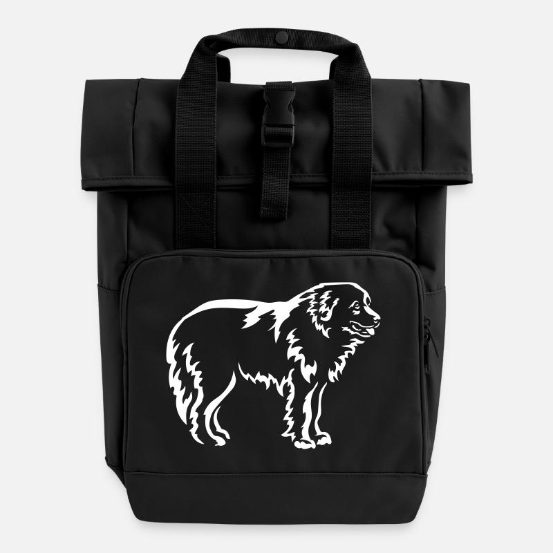 Maremmano "Black Edition" - Rolltop Rucksack mit zwei Griffen - Schwarz