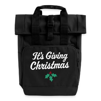 Es ist das Schenken von Weihnachten - Rolltop Rucksack mit zwei Griffen - Schwarz - Vorne