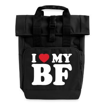 I Heart My BE Tee - Roll Top Backpack with Two Handles - black - Front