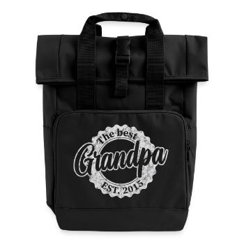 The Best Grandpa since 2015 - Rolltop Rucksack mit zwei Griffen - Schwarz - Vorne