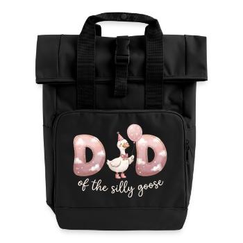 Dad of the Silly Goose - Roll Top Backpack with Two Handles - black - Front