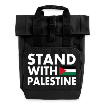 Palestina - Rolltop Rucksack mit zwei Griffen - Schwarz - Vorne