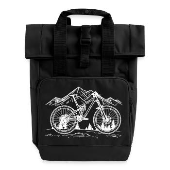 Dessin VTT - Sac à dos Roll Top à deux anses - noir - Devant