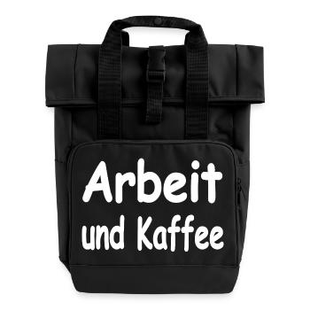Arbeit - Rolltop Rucksack mit zwei Griffen - Schwarz - Vorne