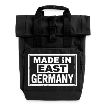 Sac à capuche Ostalgie fabriqué en Allemagne de l’Est - Sac à dos Roll Top à deux anses - noir - Devant