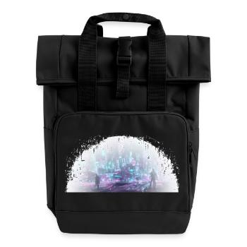 Cybercity - City in the Light - Roll Top Backpack with Two Handles - black - Front