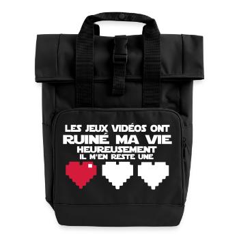 il m'en reste une(vie) - Sac à dos Roll Top à deux anses - noir - Devant