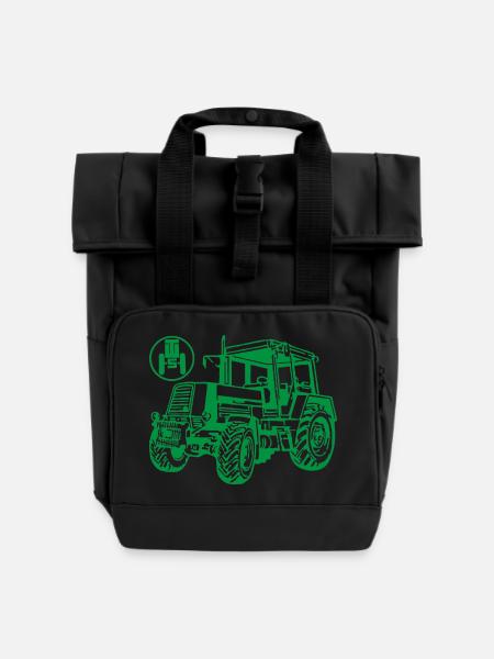 Traktor Fortschritt ZT320 - Rolltop Rucksack mit zwei Griffen - Schwarz