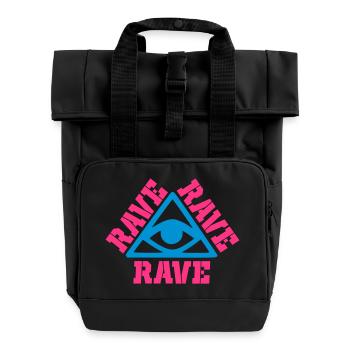 Rave 4 - Rolltop Rucksack mit zwei Griffen - Schwarz - Vorne