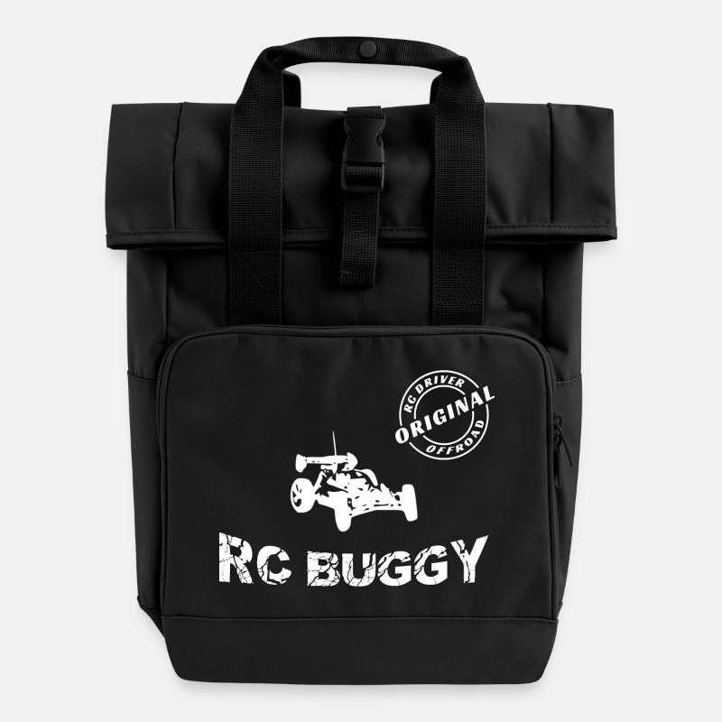 RC buggy father son daughter gift original - Roll Top Backpack with Two Handles - black